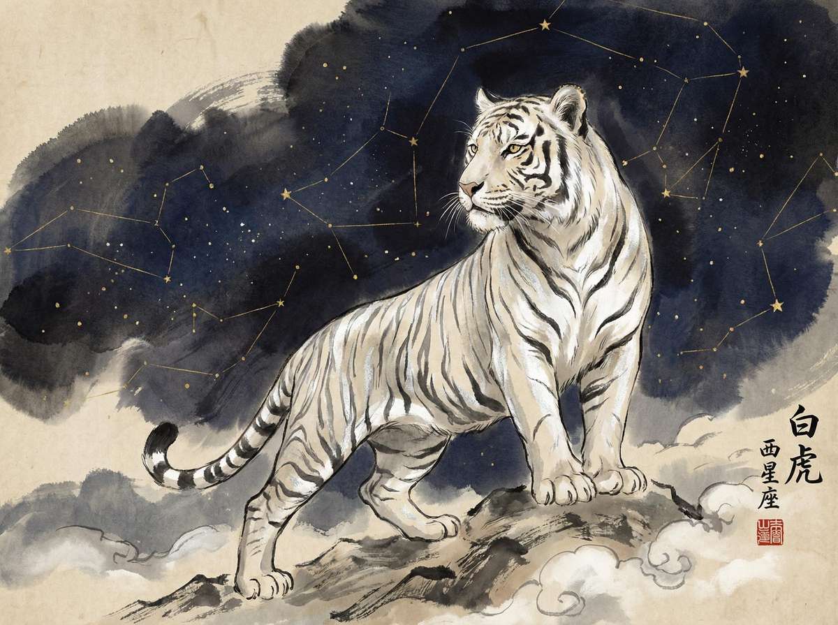 西方白虎七宿 - 南宫28 星官图